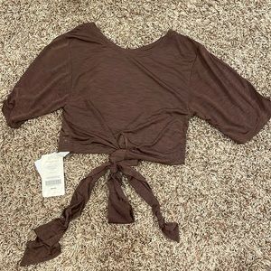 NWT Fabletics Ryan S/S Tie Up Tee